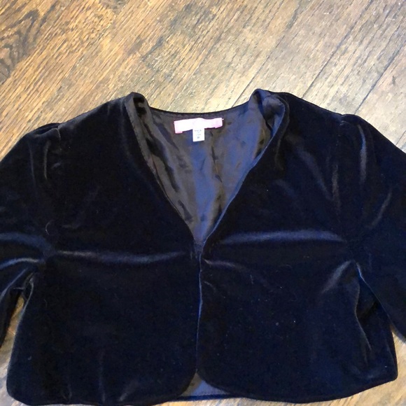 Kids Velvet Bolero Jacket - Picture 2 of 4